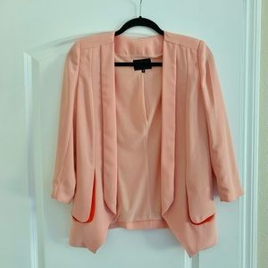 Relaxed fit casual blazer in salmon